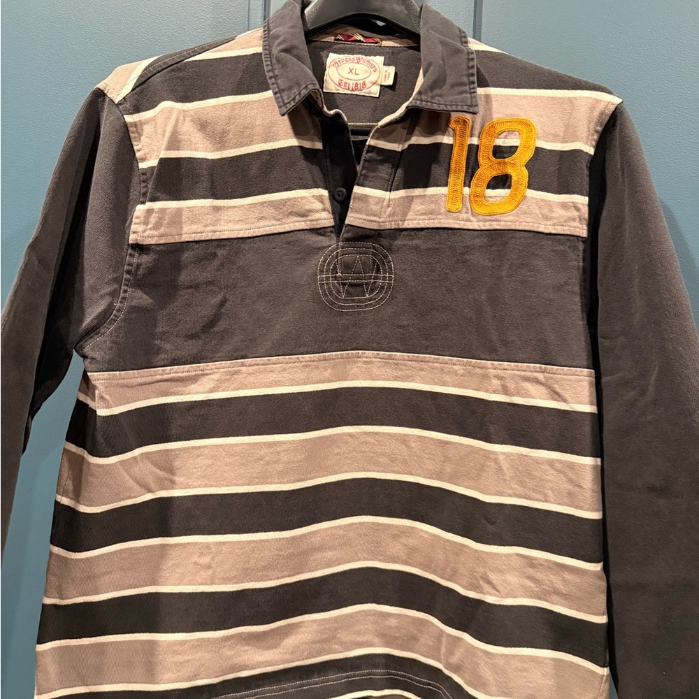 Brooks Brothers Black and Tan Polo Shirt